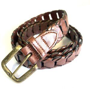 Argentina Leather Belt Full Grain Cowhide Adult Size 42 Brass Buckle Brown